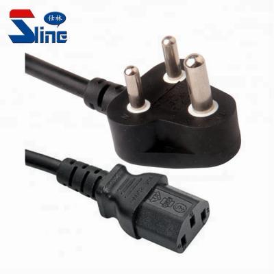 China Home Appliance IS Small India 1293 Plug To IEC 320 C13 Mains Cord Cable With Indian BRI Certification 10A 250V for sale