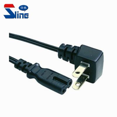 China Home Appliance Angled Japan 2 Pin Plug To IEC 60320 Figure C7 8 Power Cord Cable With Japanese PSE Certification for sale