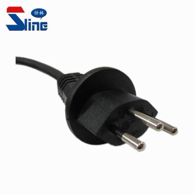 China Swiss Waterproof Home Appliance T12 Power Cord Plug With Rubber Mains Cable SEV Switzerland 10A 250V Certification for sale