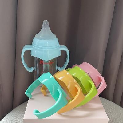 China PP Wide Mouth Baby Feeding Bottle Handles Holder Easy Grasp Plastic Handles Holder Feeding Bottle Accessories 10 Colors for sale