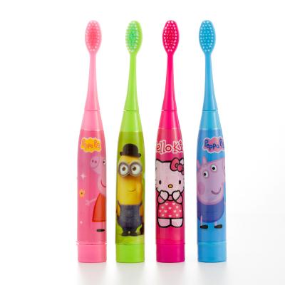 China Battery Operated Children Electric Toothbrush For Kids Teeth Smart Toothbrush Cartoon Model for sale