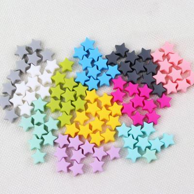 China Soft Teething Toy 15mm Silicone Beads Star Teether for sale