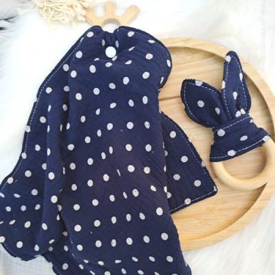 China WoodTeether Soft Ear Loops 100% Cotton Soft Toy Bibs Burp Towel For Kids DIY Products for sale