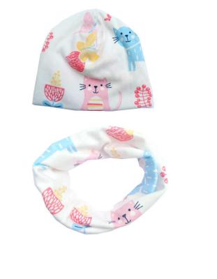 China New Autumn Winter Crochet Baby Scarf And Baby Hat Cotton Kids Medium Infant Hat for sale