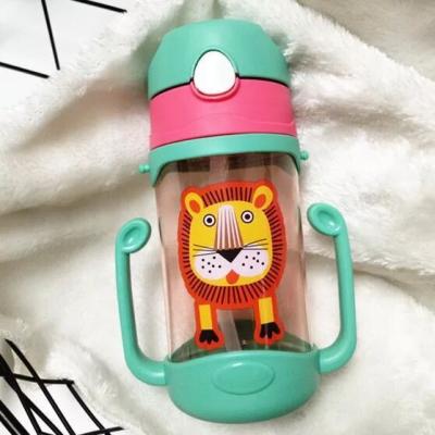 China PC 400ml Baby Bottles Drink Cup Baby Bottle Drinking Learning Straw Water Bottle for sale