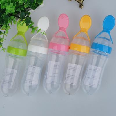 China BPA Free Feeder New Baby Training Bottle Spoon Feeding Bottle With Spoon for sale