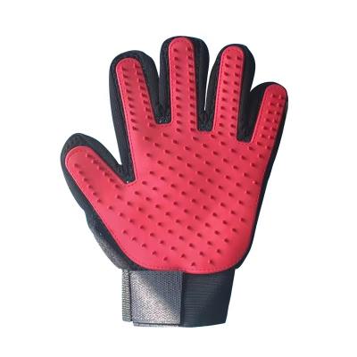 China Dogs Bath Stabilized Feeds Stocked Pet Combs Comb Hair Desheding Gloves Cats Brush Dog Pet Grooming Glove for sale