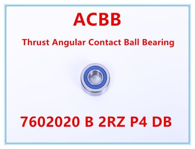 Cina 7602020 cuscinetto a sfera angolare del contatto di alta spinta di rigidità di DB di B 2RZ P4 in vendita