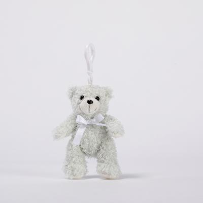 China Hot Custom Mini Plush Teddy Gray Bear Doll Plush Key Selling Chain for sale