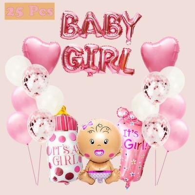 China Popular kind of baby birthday party decoration set baby boy and girls letter balloons decoration reveal for sale