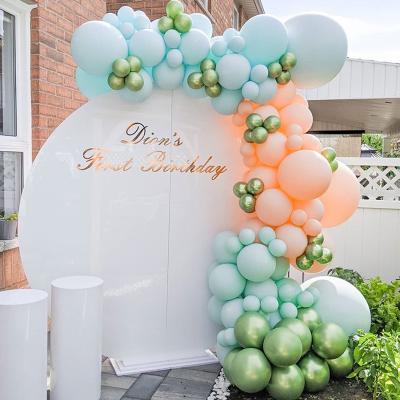 China Latex New Macaroni Blue Balloon Set INS Wedding Birthday Party Theme Decoration for sale