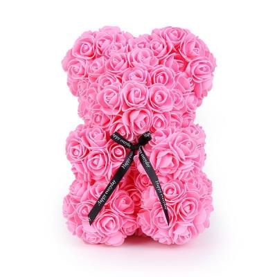 China 2022 New Popular PE Foam Decoration Immortal Fresh Rose Bear Gift Box Bouquets for Mother's Day and Valentine's Day Graduation for sale