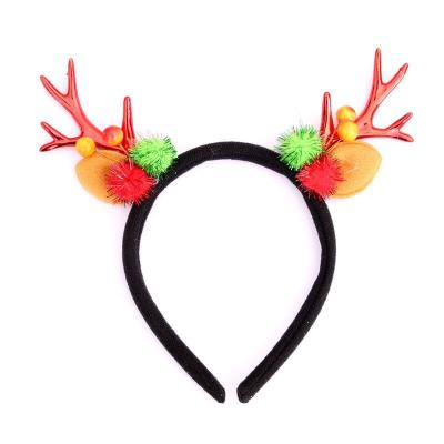 China PC+Leaf Spring Christmas Antler Christmas Hair Band Christmas Decorations Gifts for sale