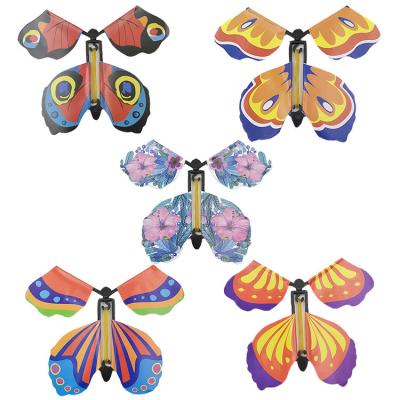 China 2022Creative New Popular Magic Butterfly Children Magic Paper Butterfly Color Flying Decoration Magic Props Toys for sale