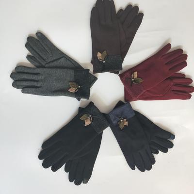 China Factory direct wholesale winter daily life gloves ladies winter work leather fingerless gloves for sale