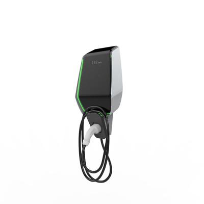 China Newest new wall mounted ev 2022 power electric car charger benchmark 7 kw wallbox station OWP-EVC-7A for sale