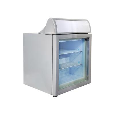 China Factory 55LHotel Mini Bar Fridge Compressor Cooling Small Ice Cream Display Freezer for sale