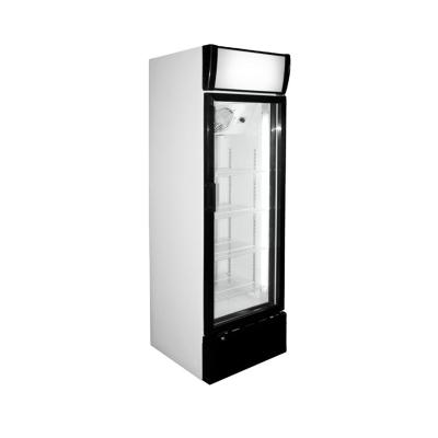 China 235L Single-temperature Commercial Upright Beverage Chiller Showcase Display Refrigerator for sale