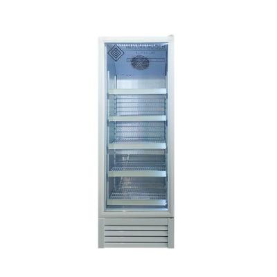 China 235L Large Capacity Commercial Beverage Upright Energy Drinks Display Fridge With Glass Door for sale