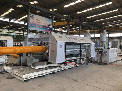 China Automatic Double Wall Corrugated Pipe Cutter HDPE PP PVC Plastic Forming Machine for sale