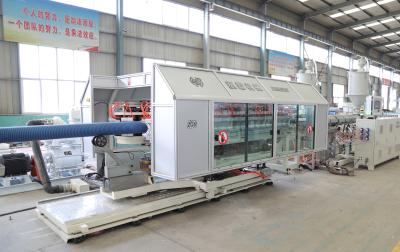 China Double Wall Corrugated Pipe Extruding Machine Drainage HDPE PP Pipe Production Line for sale