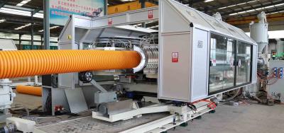 China Single Screw PP PE PVC Corrugated Pipe Extruder HDPE Sewage Pipe Extrusion Line for sale