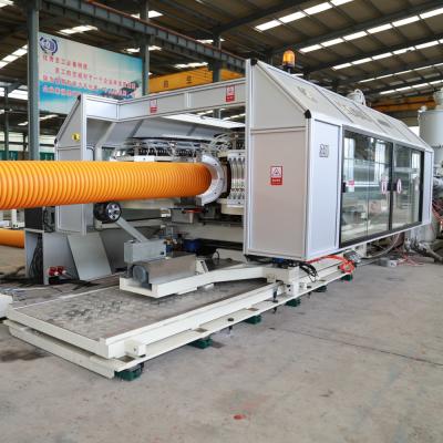 China High Speed Plastic Double Wall Drainage Corrugated Pipe Machinery Extrusion Line for sale