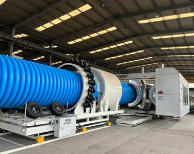 China HDPE / PP OD1200 To OD2000mm Large Sizes Corrugated Tube Extrusion Line for sale