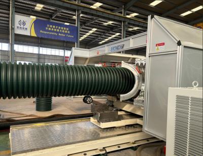 China High Speed HDPE PP Plastic Corrugated Pipe Extrusion Line Fully Automatic For Drainage for sale