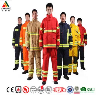 China La ropa/UL del bombero de Du Pont Nomex certificó el engranaje de la arcón del bombero en venta