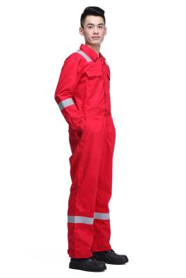 China ECO-friendly NFPA2112 FR Cotton Flame Retardant Coveralls with Reflective Tape for sale