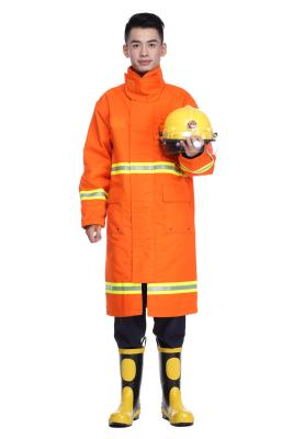 China Hi Vis FR Customized Dupont Nomex IIIA Fire Rescue Conductor  Long Coat for Man for sale