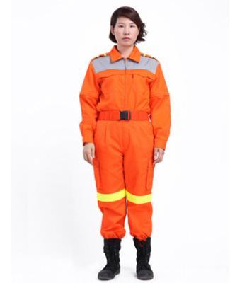 China Women Worker Fire Rescue Apparel Protective Clothing with Reflective Tape for sale