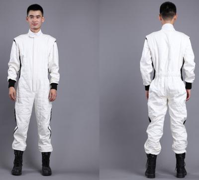 China White Nomex Men Motorcycle / Car Racing Suits FR with Customized Size and Color for sale