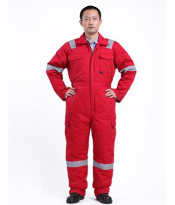 China Anti Fire Safety Winter Warm Coverall Freezer Suits Flame Retardant Overalls for sale