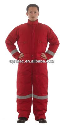 China Red Or Customized Winter Flame Retardant  Freezer Suits Insulated Cold Wear for sale