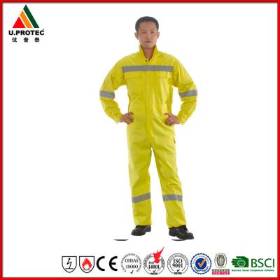 China Custom Fireproof Cotton Antistatic Fire Resistant Coveralls / FRC Clothing with OEM for sale