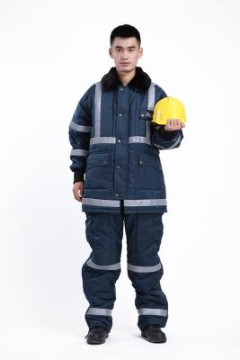 China Flame Retardant Overalls Freezer Suit for Cold Weather Blue Black Grey Khaki for sale