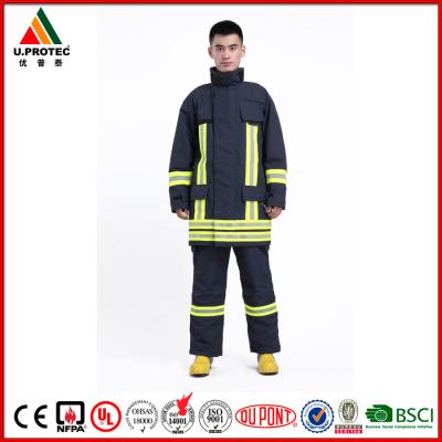 China Fireproof FR Firefighter Dress Uniform / Apparel / Turnout Gear XS - XXXXL Customize Size for sale