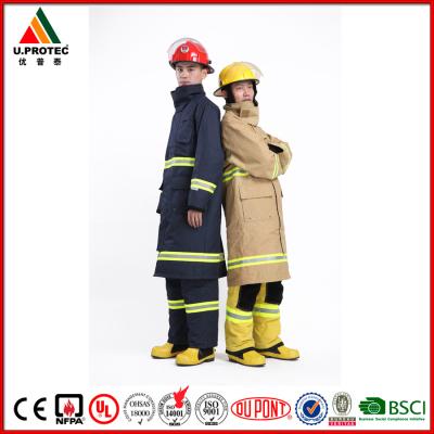 China Hi Vis Reflective Safety Flame Resistant Firefighter Uniform for Men's and Women for sale