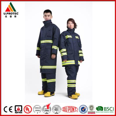 China Professional Nomex Fireman Long Coat / Fire Commander Uniform for Men or Women for sale