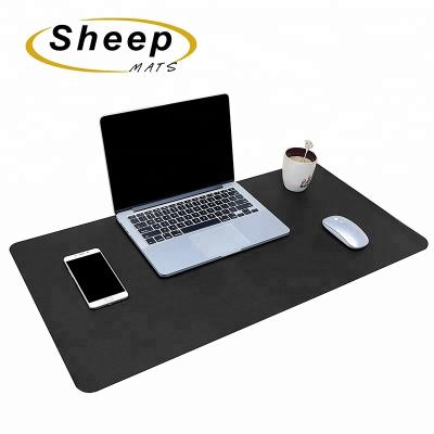 China Sheepmats Wholesale PVC Waterproof Double Sided Leather Desk Padded Protector Computer Keyboard Desk Mat for sale