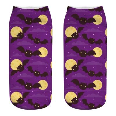 China 2020 Viable Newcomer Halloween Designs Simple Sublimated Printing Socks Low Cut Funny Socks for sale