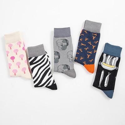 China Custom Funny Mens Breathable Lollipop Lollipop Patterned Stripe Socks Animal Jacquard Knitting Socks for sale