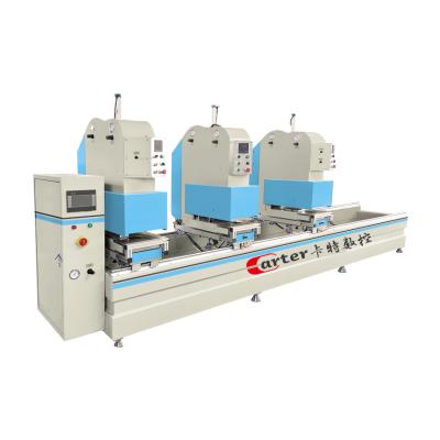 China Building material stores three heads seamless welding machine for upvc color profiles doors and windows for sale