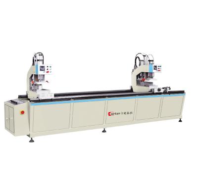 China Hotels pvc window making machine double heads upvc window welding machine for sale