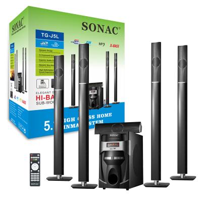 China USB playback SONAC TG-J5L hot sale HI-BASS subwoofer 5.1 home theater system speaker for sale