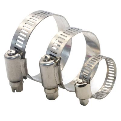 China 201 stainless steel and ZM stainless steel worm drive pipe clamp tightener 8-12mm small diameter galvanized steel American type pipe clamp for sale