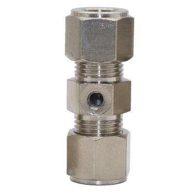 China ZM 1148-7 Brass Nickel Plated Spray Nozzle Straight Joint With One Nozzle Hole For Water Mist Mist System Hose for sale