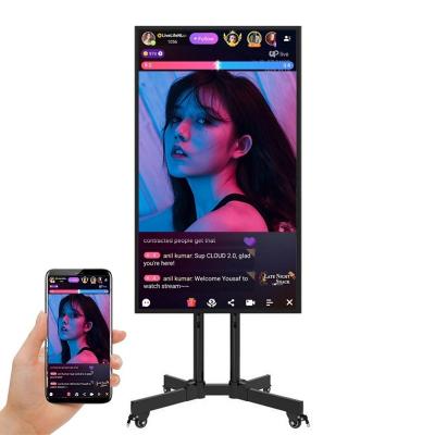 China Live Streaming Equipment Broadcast Intelligent Device Advertising TIKTOK 32,43,55 Live Streaming Broadcast Equipment Stand Live Interactive Screen Mobile Smart Live Broadcasting Equipment for sale